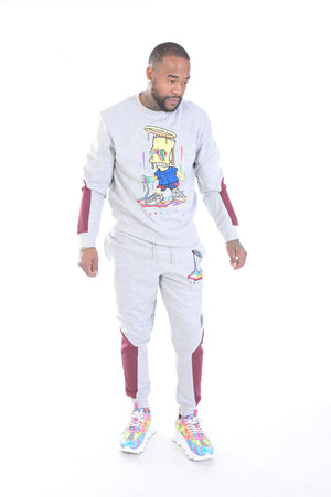 Graffiti Simpson Drip Jogger Set