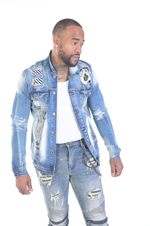 Denim Distress Jacket